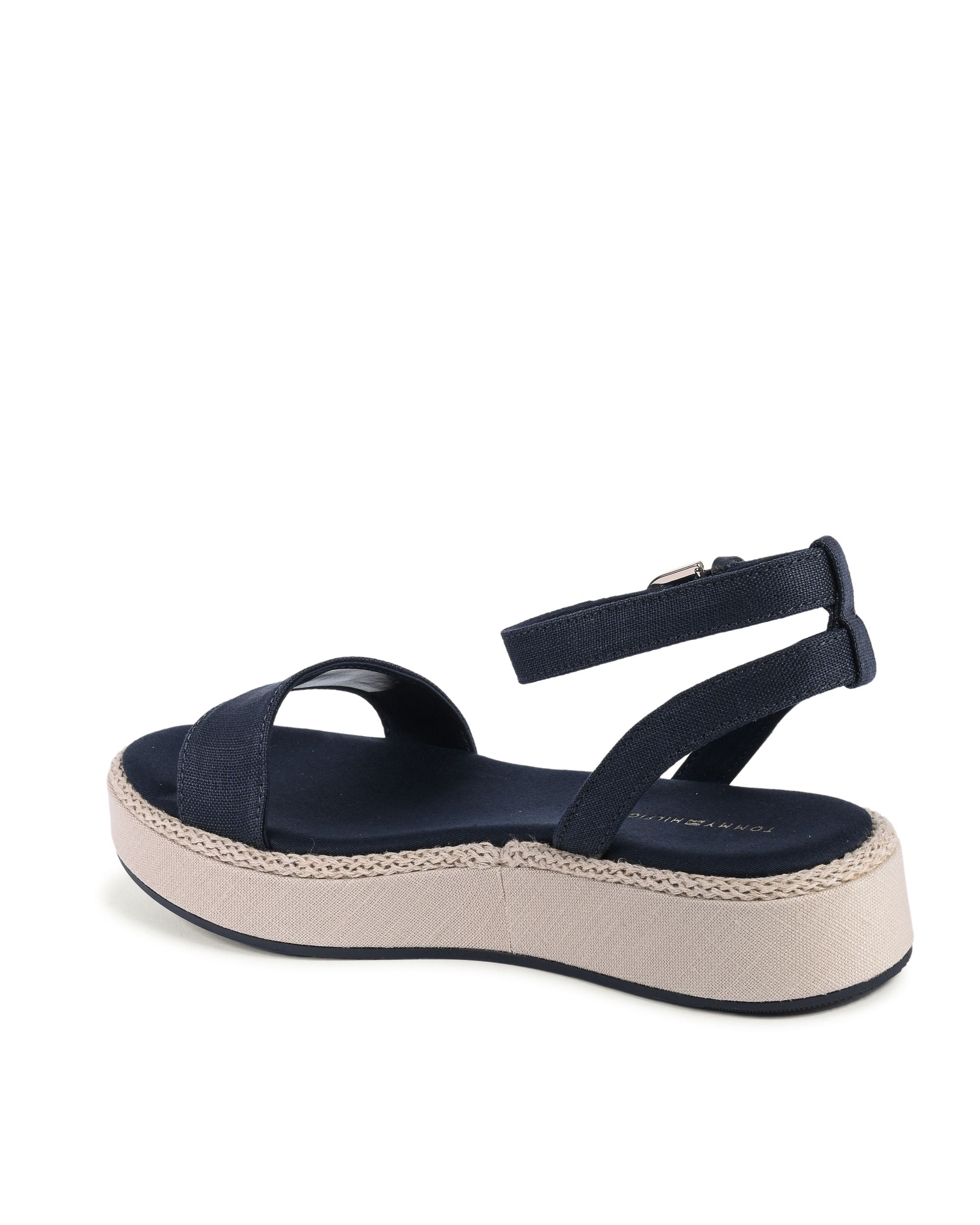Tommy Hilfiger - Sandalias de cuña para mujer, color azul, FW0FW07748DW6