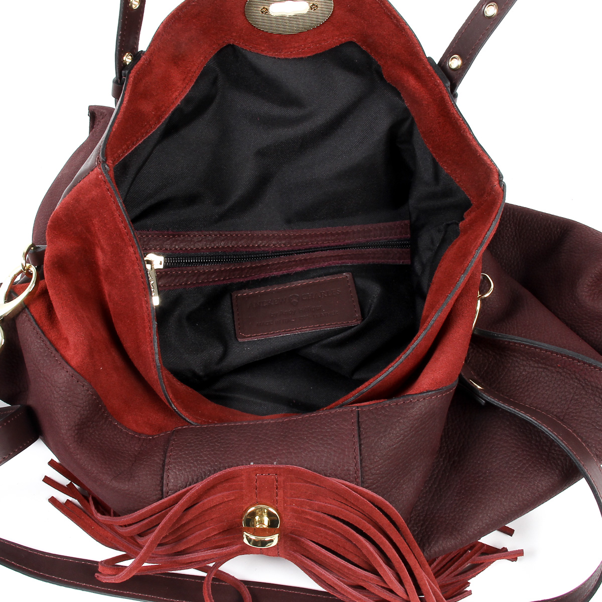 Bolso de mano para mujer Andrew Charles Burdeos LUCY