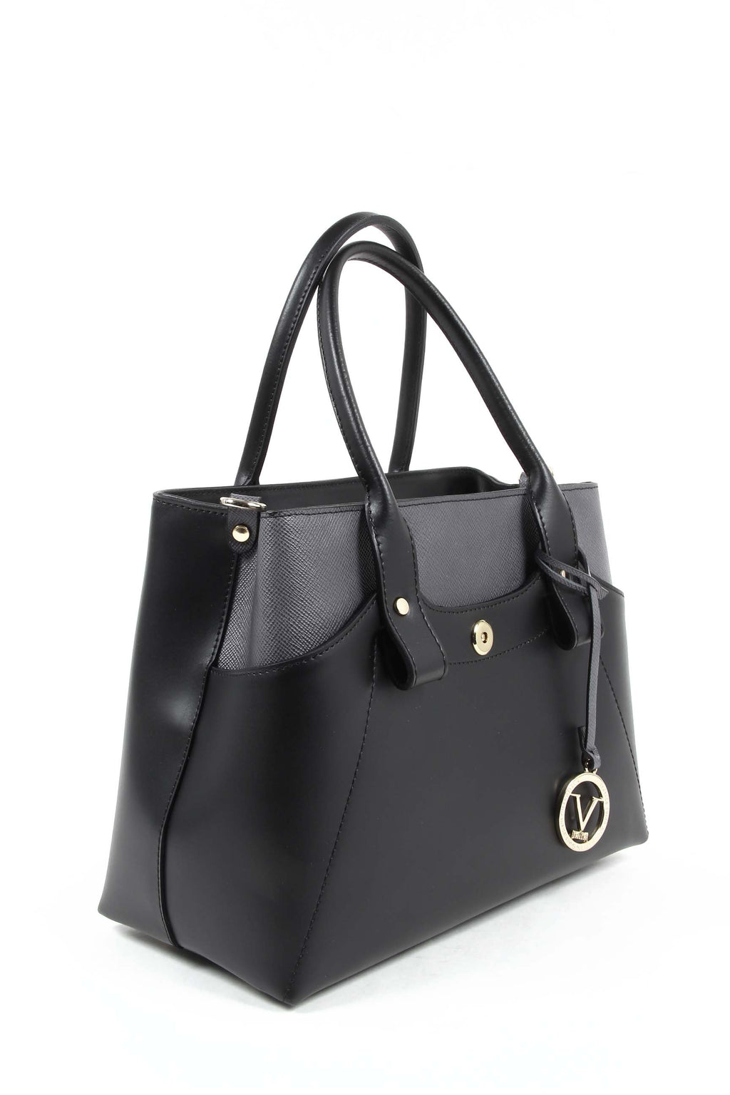 Bolso de Mujer V 1969 Italia H491-52 RUGA-ARUBA NERO-GRIGIO