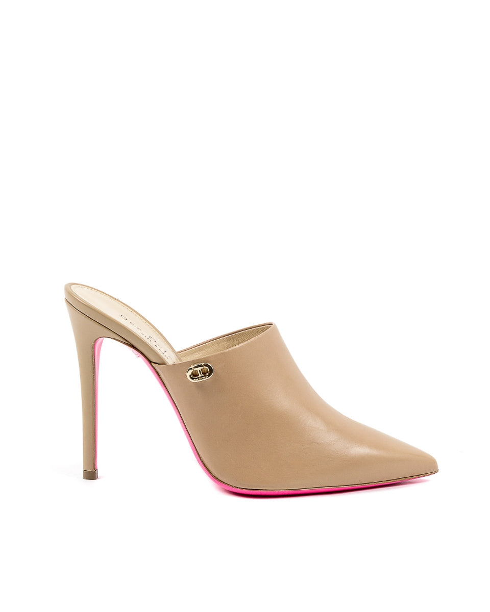 Sandalia tipo mule para mujer Dee Ocleppo 5103123 AGNELLATO CAMEL