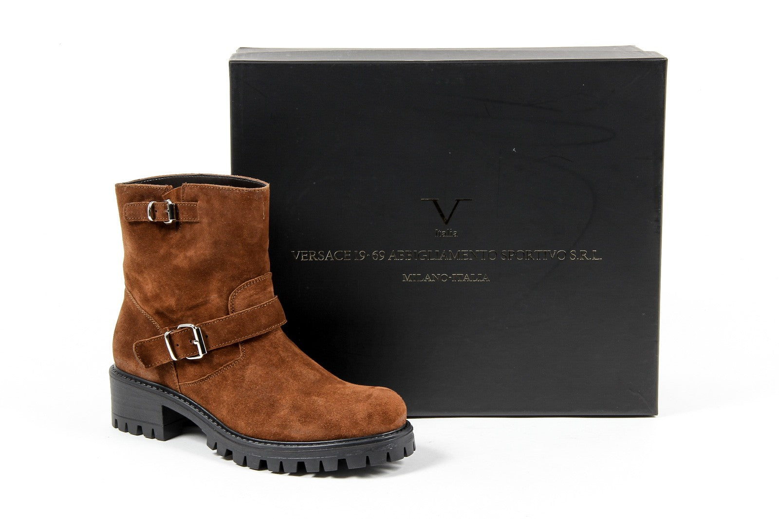 Bota corta para mujer V 1969 Italia B1441 TERCIOPELO ÓXIDO