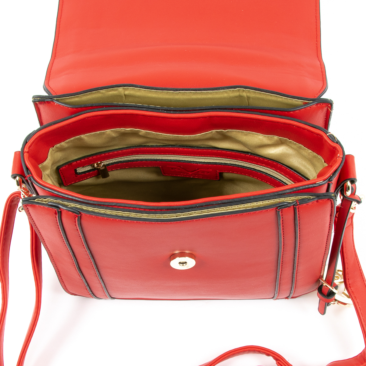 Bolso de mano para mujer V 1969 Italia rojo LINDA