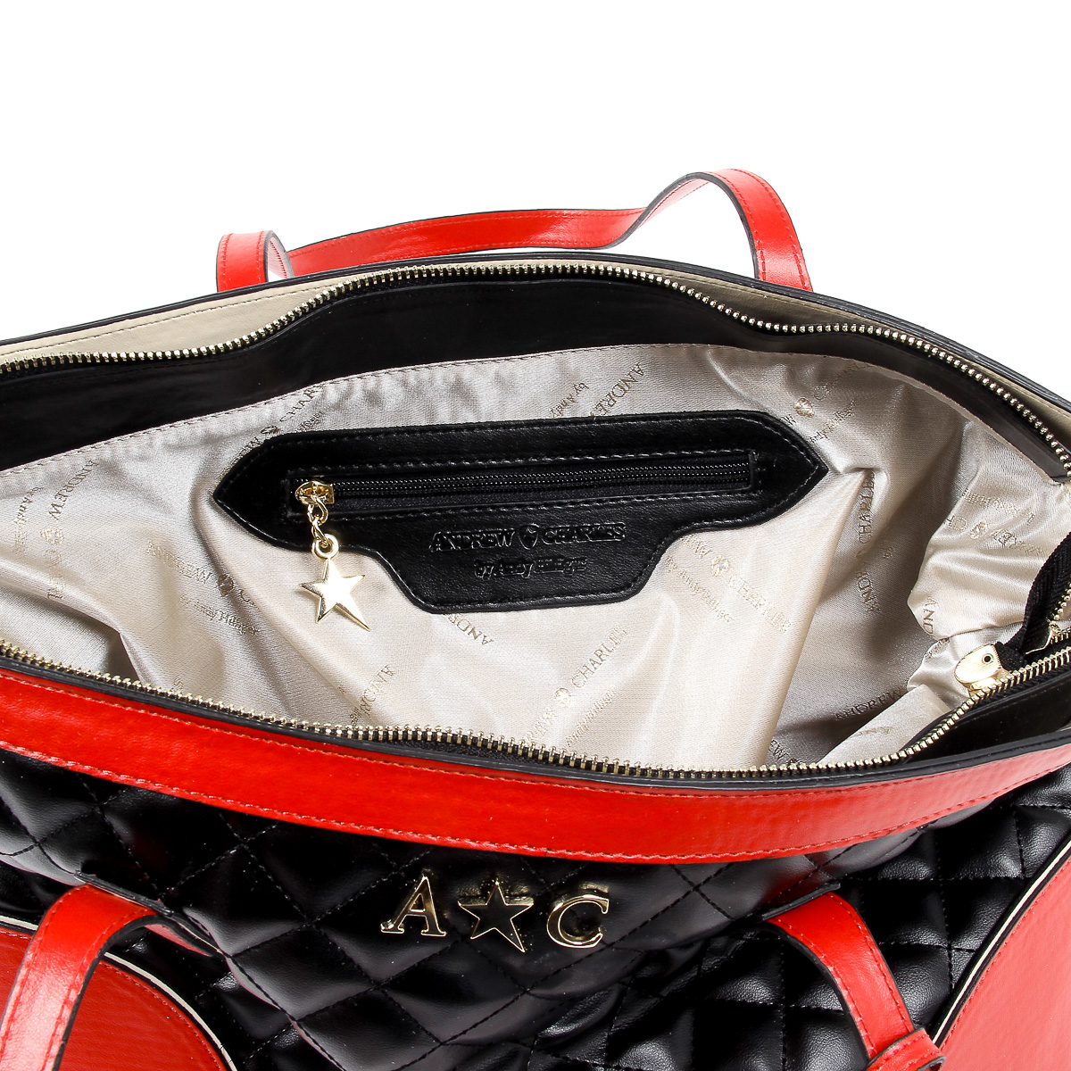 Bolso de mano para mujer Andrew Charles negro LILLI