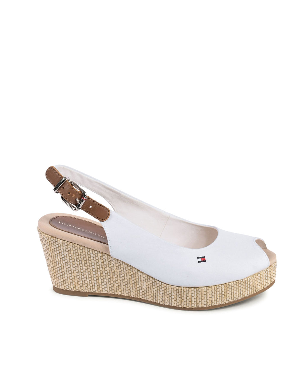 Tommy Hilfiger - Sandalias de cuña para mujer, color blanco, FW0FW04788YBL