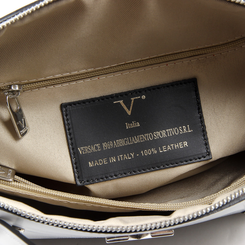 Bolso de mano para mujer V 1969 Italia V003-S RUGA GRIGIO