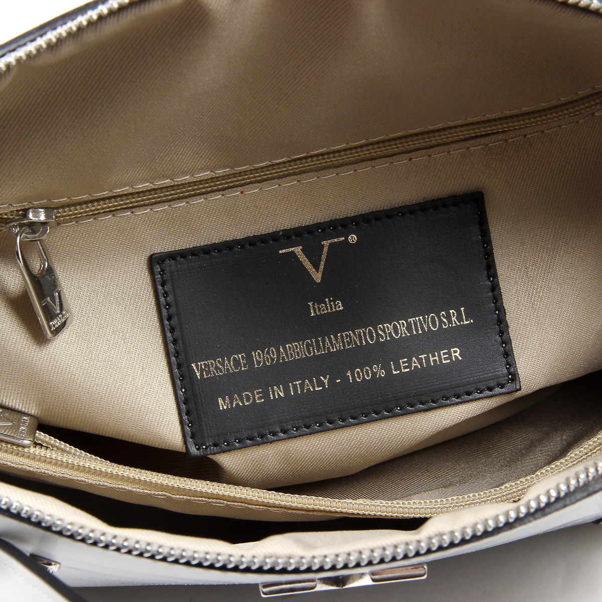 Bolso de mano para mujer V 1969 Italia V003-S RUGA GRIGIO