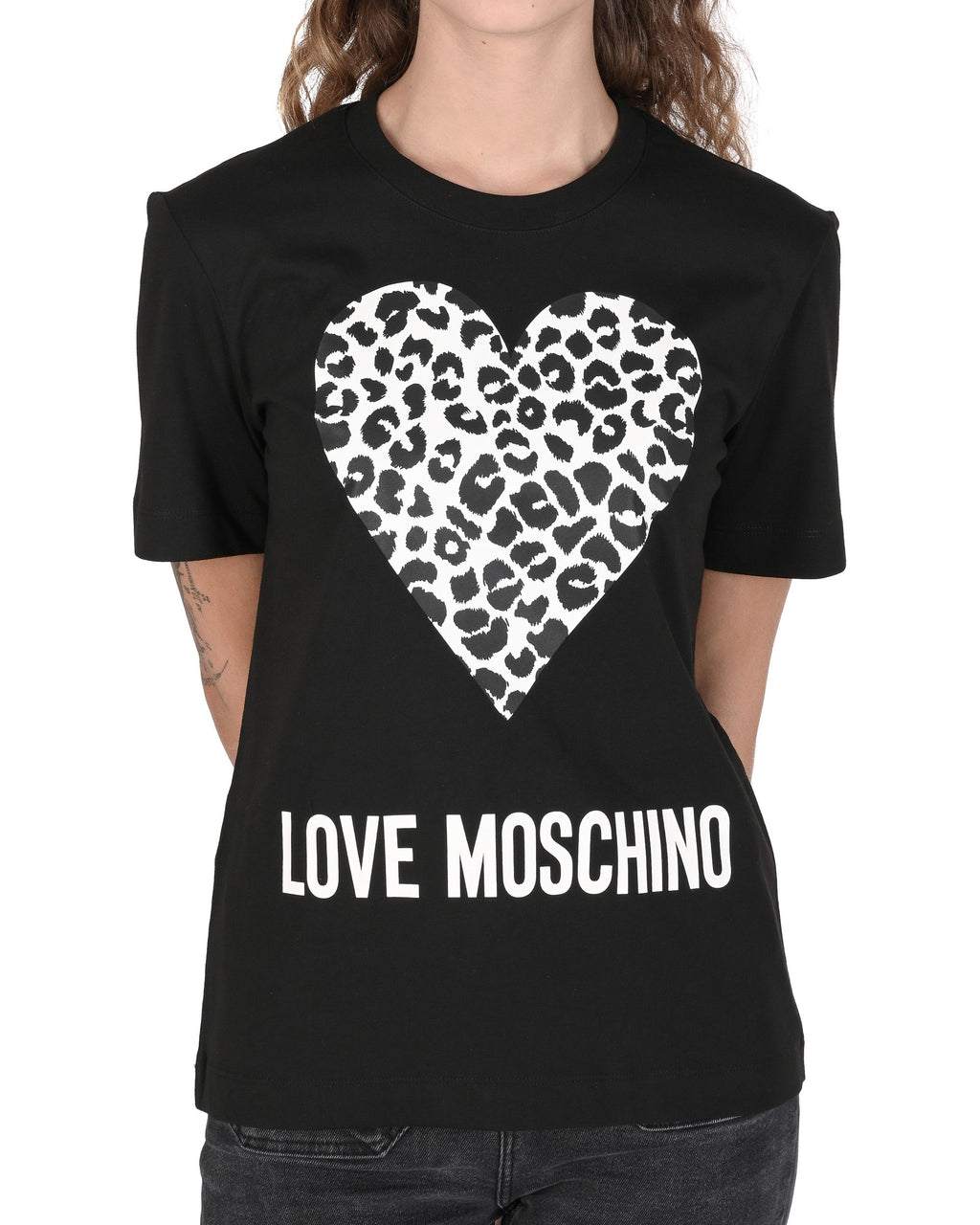 Camiseta Love Moschino para mujer W 4 H06 27 M 3876 C74 NEGRO