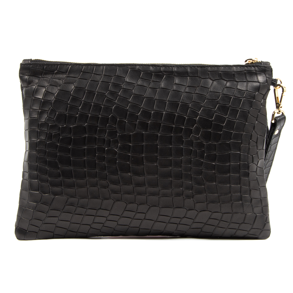 Bolso de mano para mujer V 1969 Italia, color negro y lima