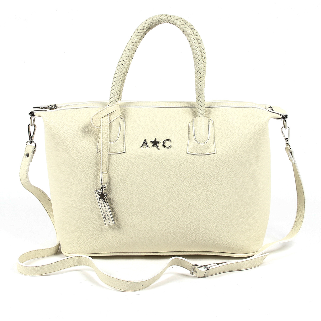 Bolso de mano para mujer Andrew Charles Beige DARSEY
