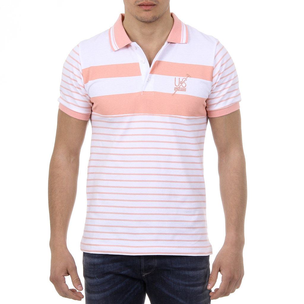 Polo Ufford & Suffolk Polo Club para hombre, manga corta, US006 ROSA