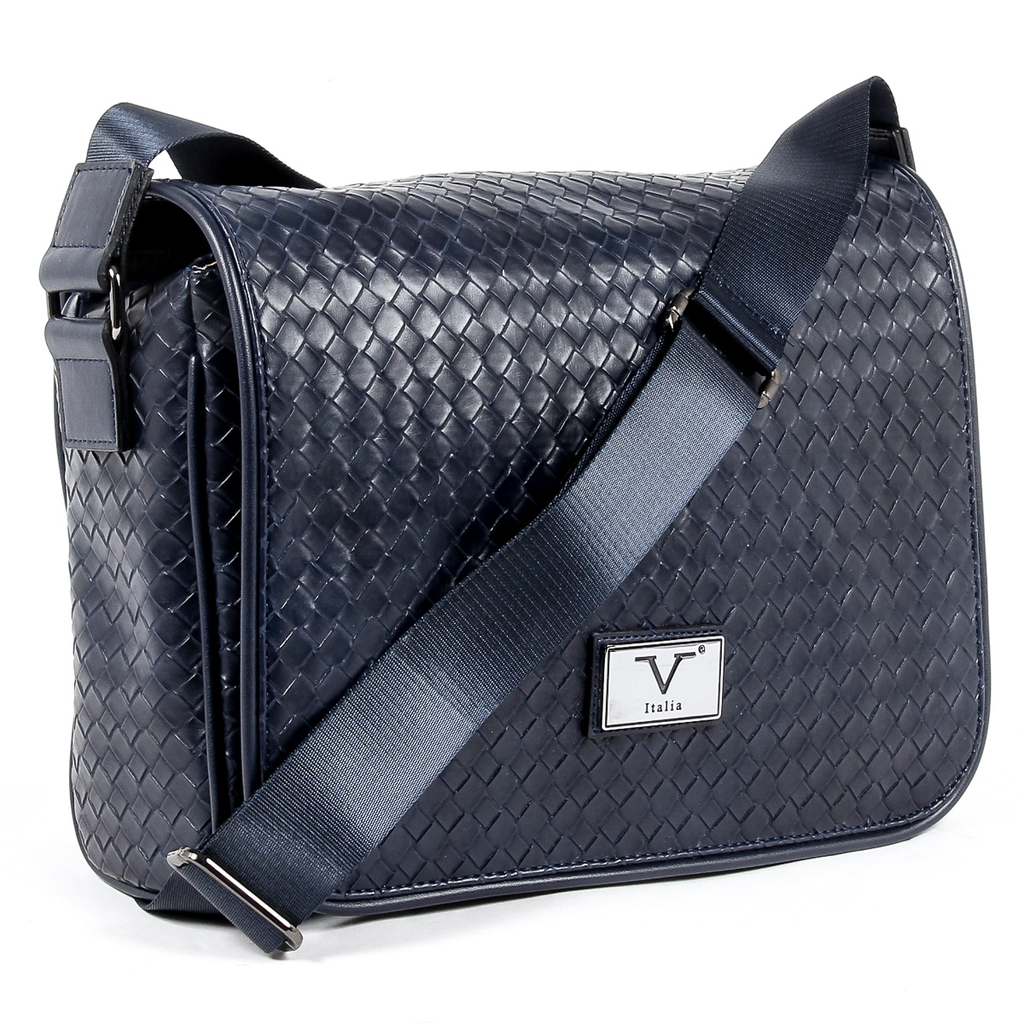 Bolso de mano para hombre V 1969 Italia Azul LEROY