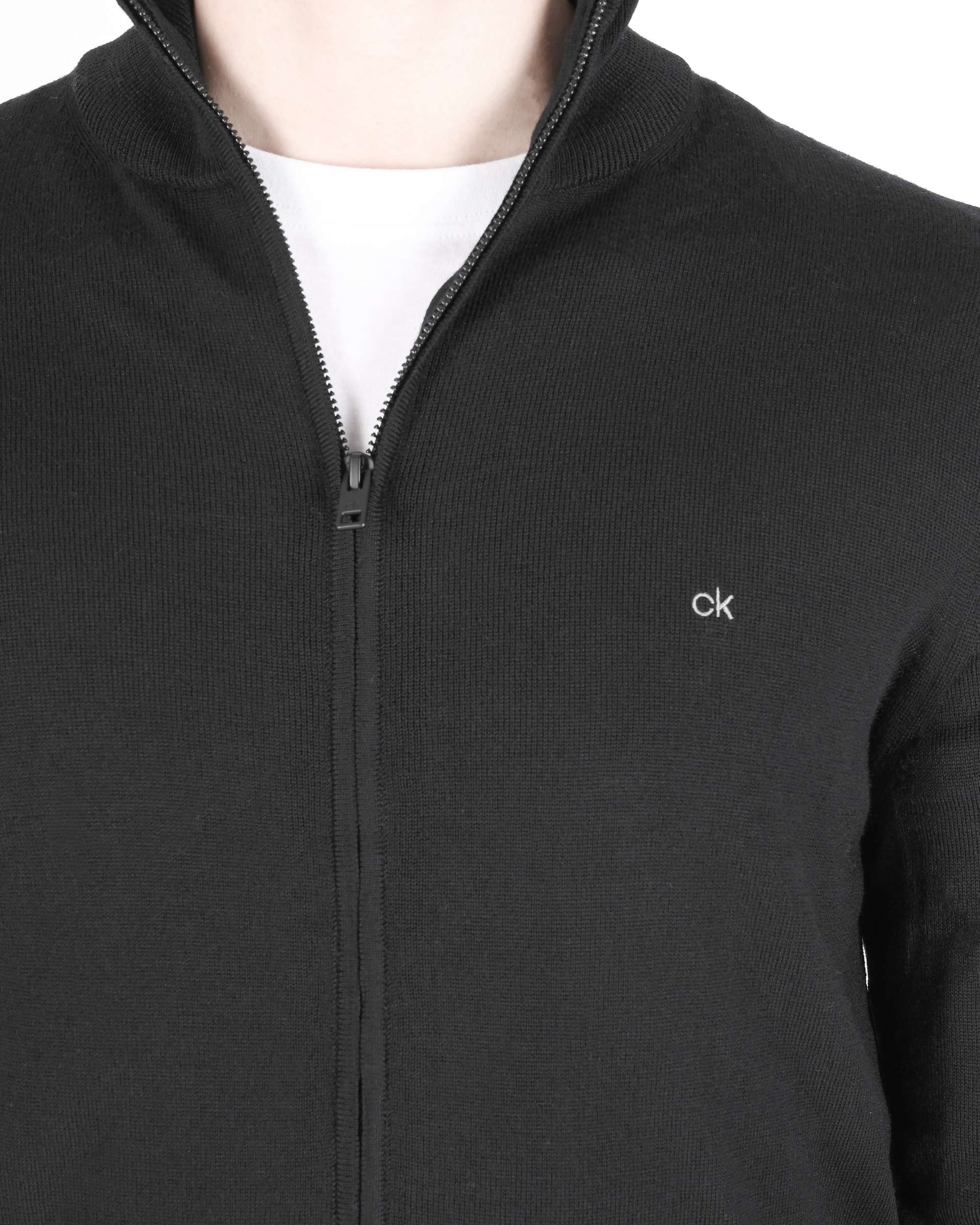 Suéter con cremallera para hombre Calvin Klein negro K10K108196BEH