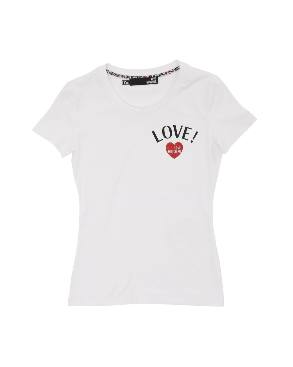 Camiseta Love Moschino para mujer W 4 H19 12 E 1951 A00 BLANCO ÓPTICO