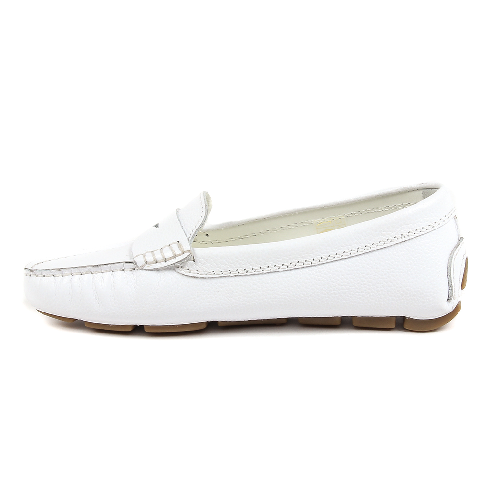 Mocasines V 1969 Italia para mujer, color blanco, AMALFI