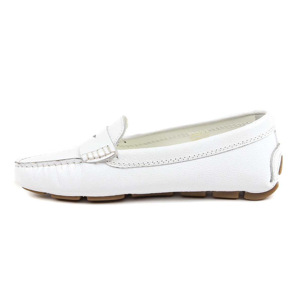 Mocasines V 1969 Italia para mujer, color blanco, AMALFI
