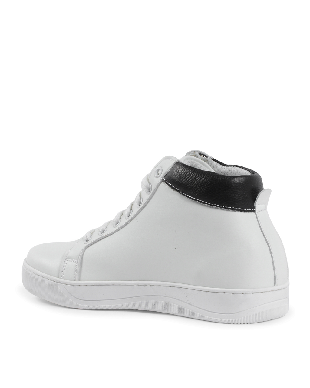 19V69 Italia Mens Sneaker White Black 2130 VITELLO BIANCO NERO