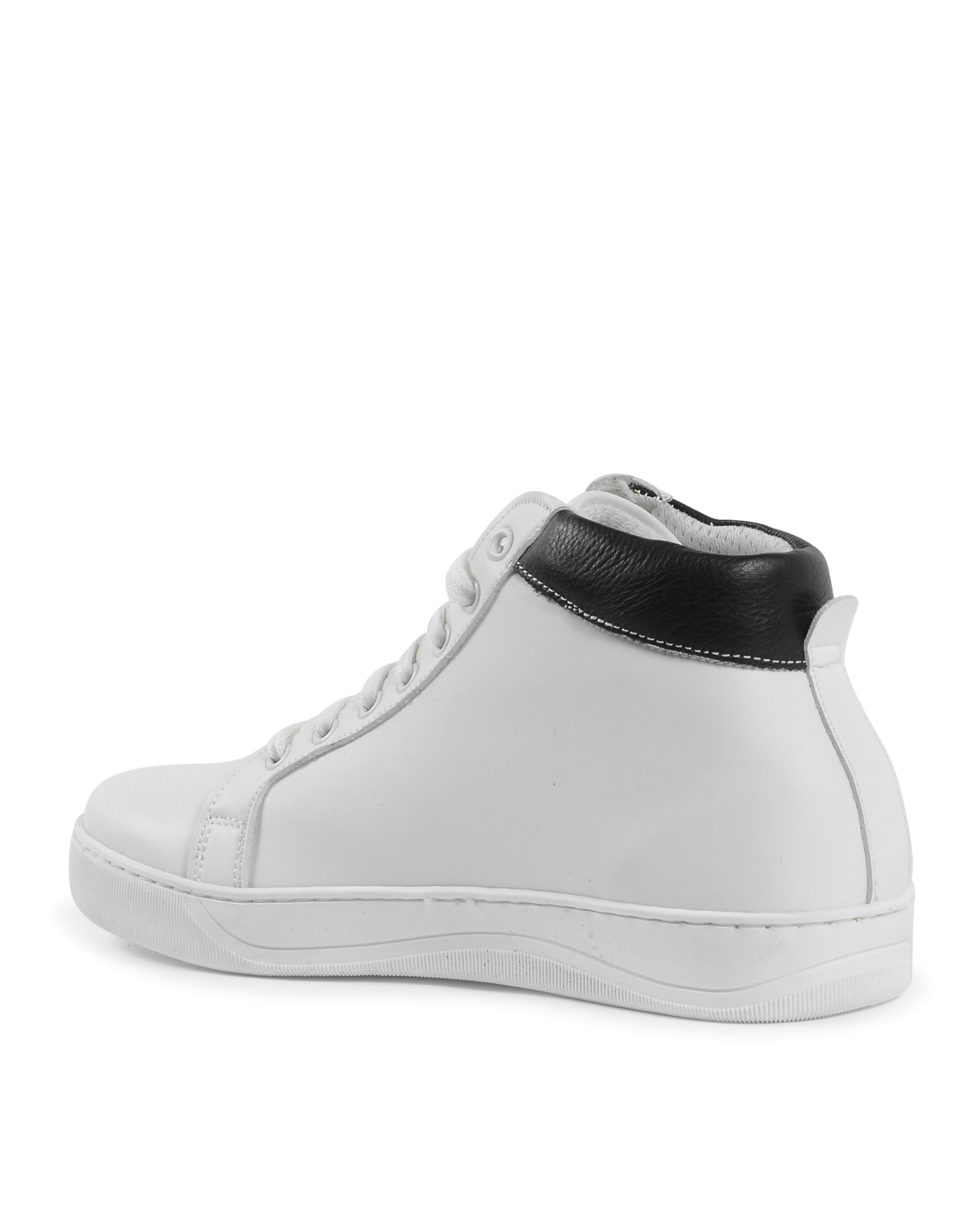 19V69 Italia Mens Sneaker White Black 2130 VITELLO BIANCO NERO