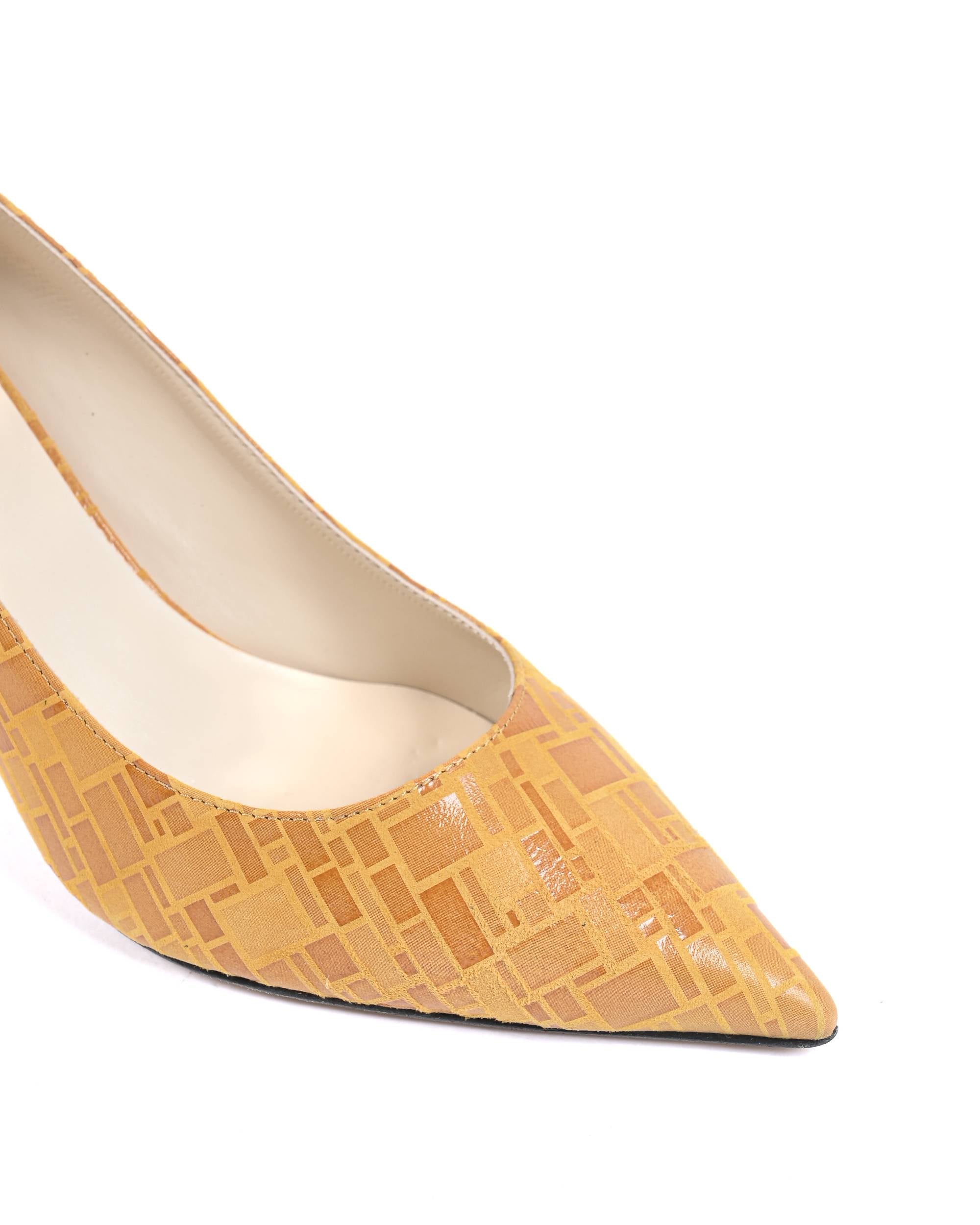 19V69 Italia Zapatos de salón para mujer amarillos INES65 SELLO AMARILLO