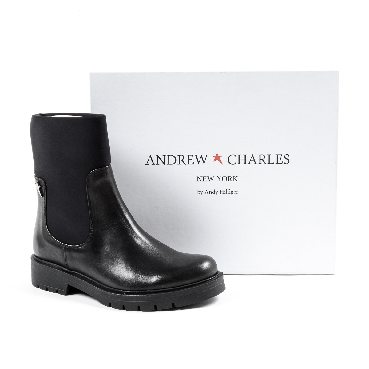 Andrew Charles Womens Short Boot Black TORI