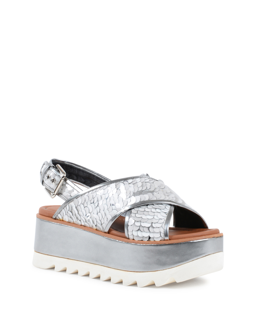 Premiata Womens Platform Sandal Silver M4722 IRON SILVER