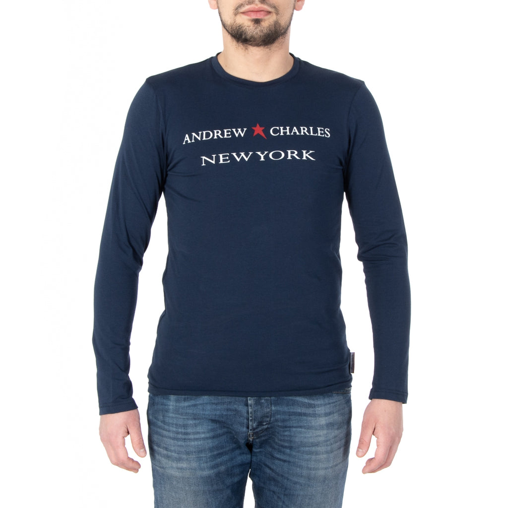 Camiseta de manga larga para hombre Andrew Charles By Andy Hilfiger TS160 031002 SELMA NAVY 003