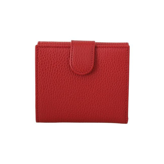 Cartera pequeña Gucci de piel entrelazada en color rojo