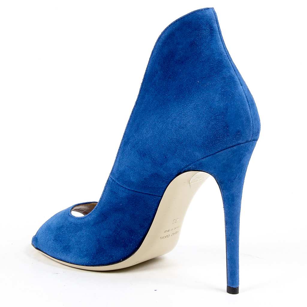 Andrew Charles Womens Pump Open Toe Blue DAFNE