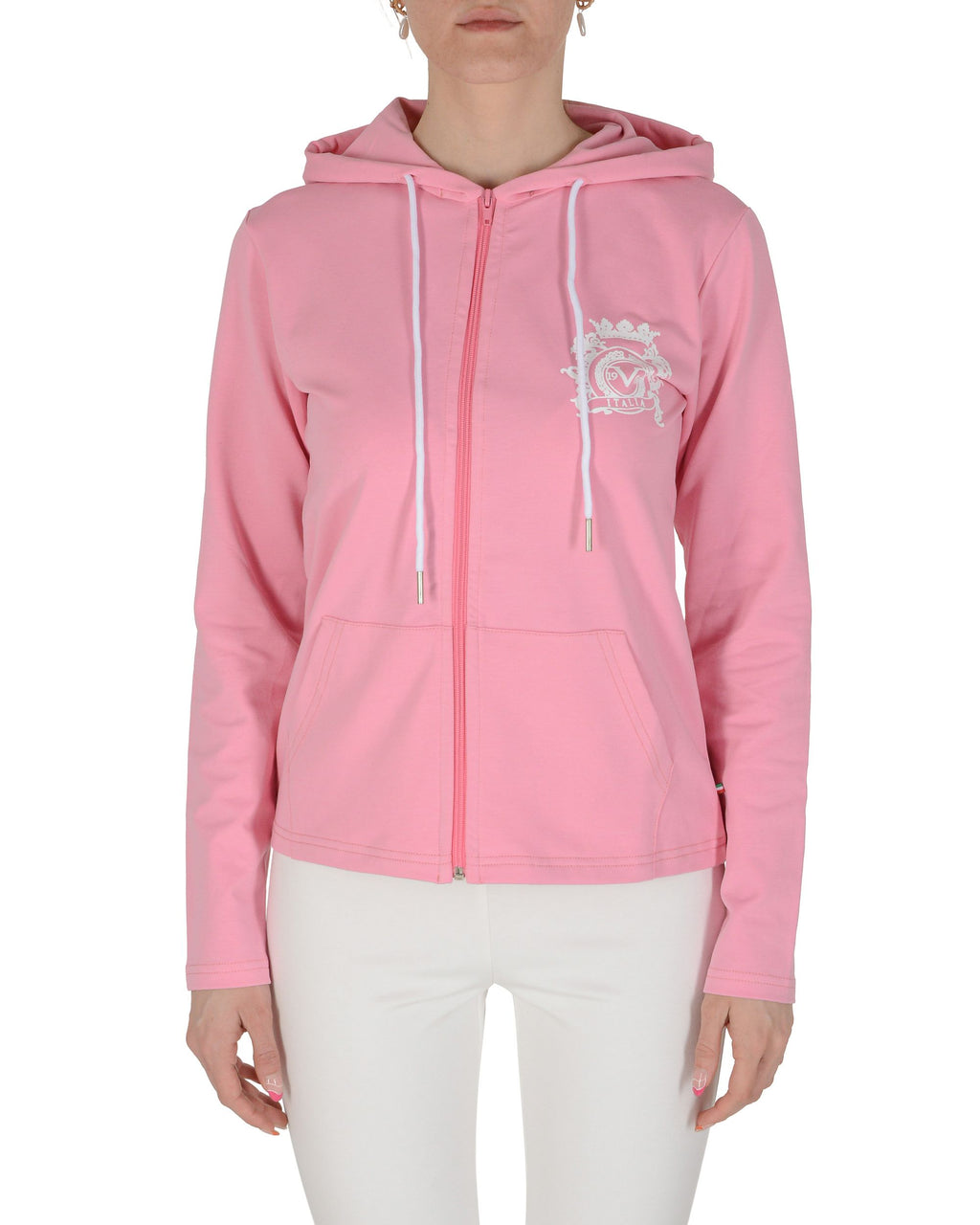 19V69 Italia Sudadera con capucha para mujer rosa ELEANA SUDADERA CON CAPUCHA ROSA