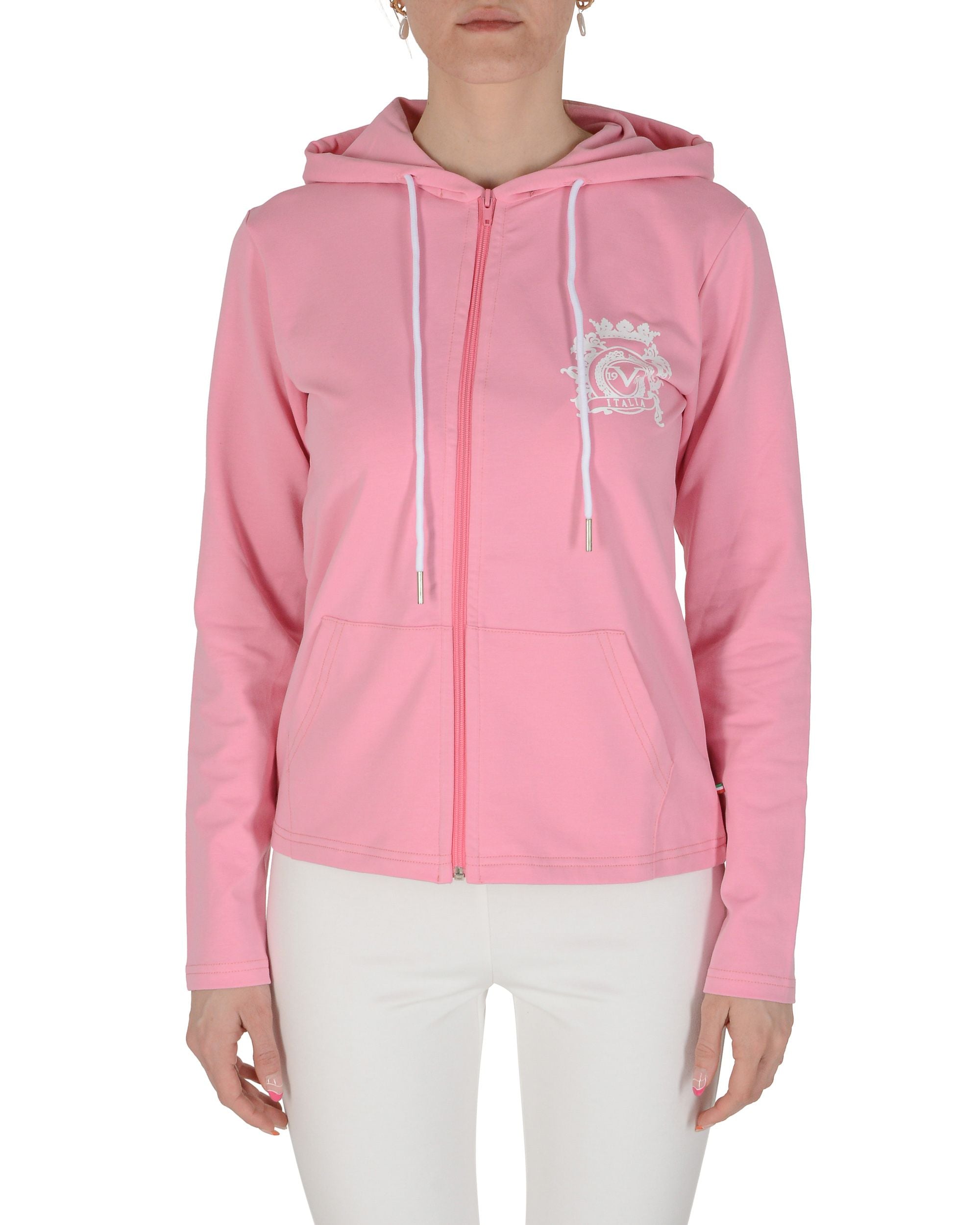 19V69 Italia Sudadera con capucha para mujer rosa ELEANA SUDADERA CON CAPUCHA ROSA