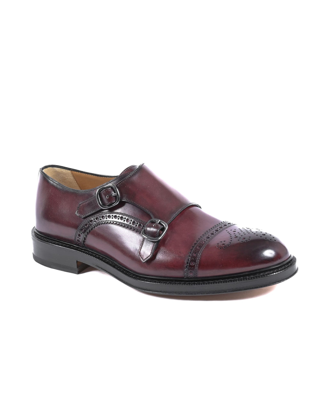 Zapatos de hebilla para hombre Dee Ocleppo F3745 VIT BORDEAUX LUC NICOL