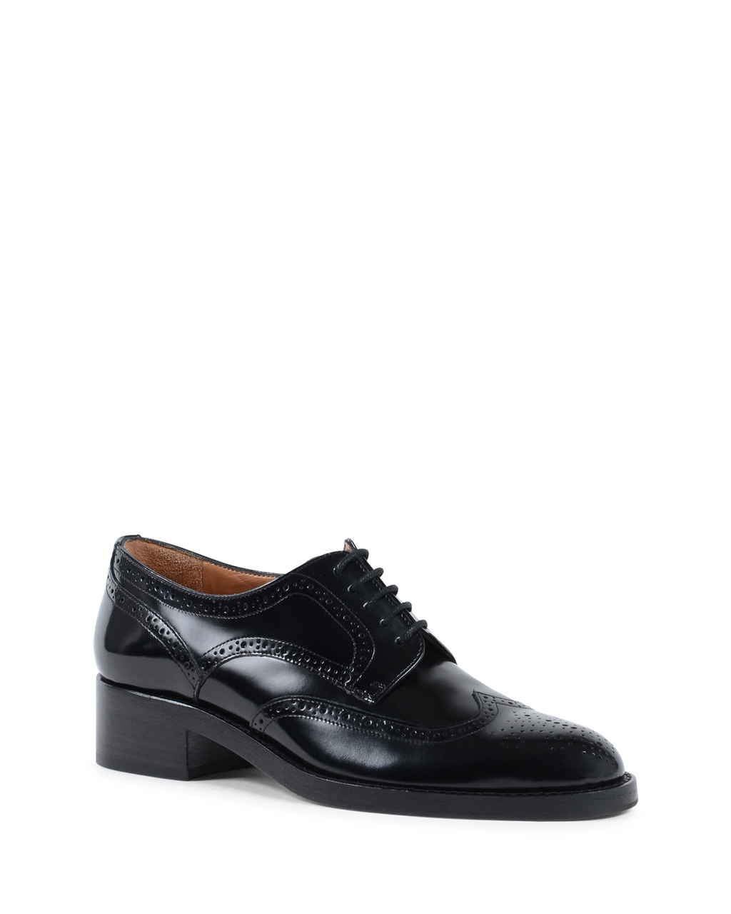 Fratelli Rossetti Womens Brogue Shoe Black 66411 LADY BOX NERO