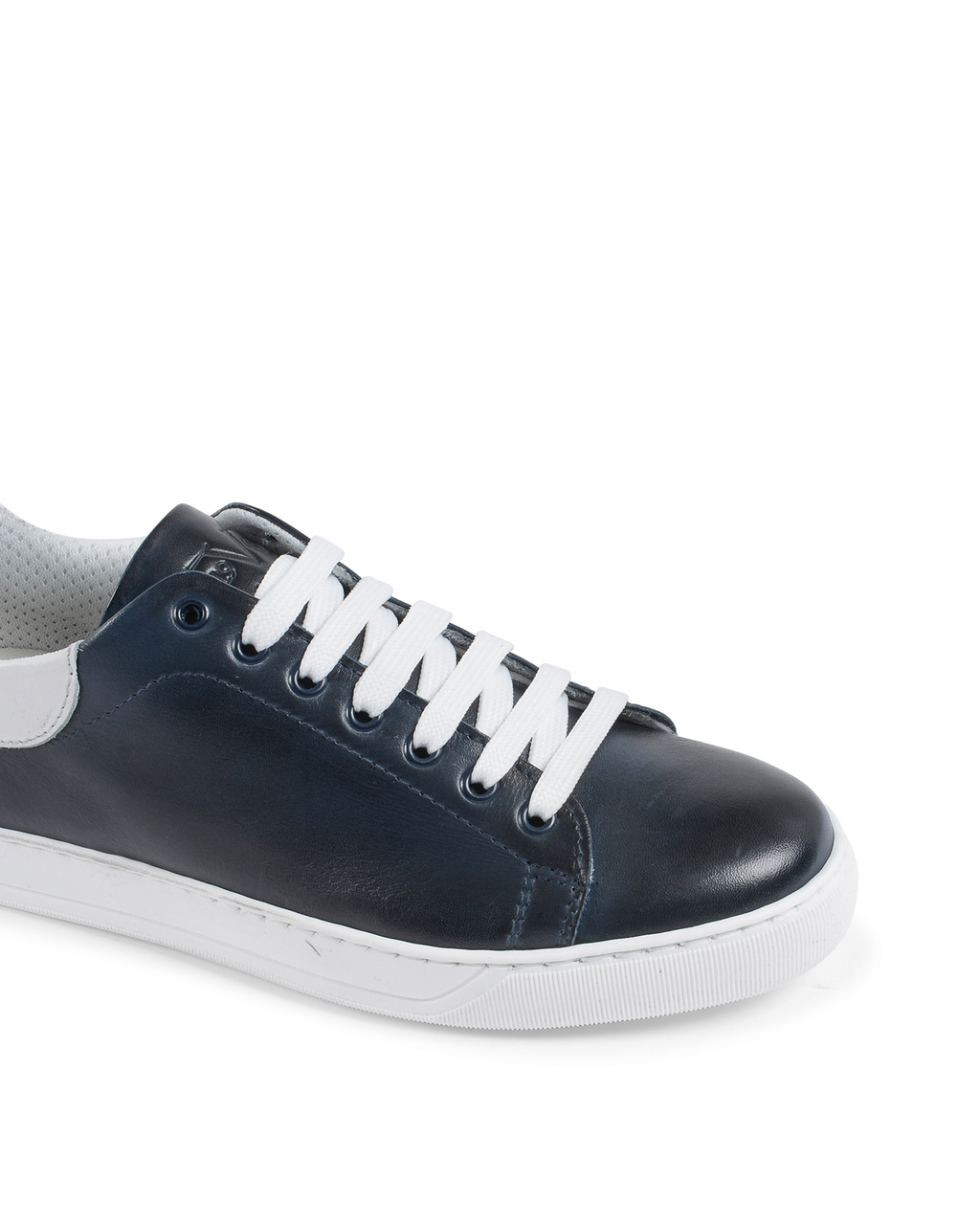 19V69 Italia Mens Sneaker Blue White 2120 CRUST BLU PELLE BIANCO