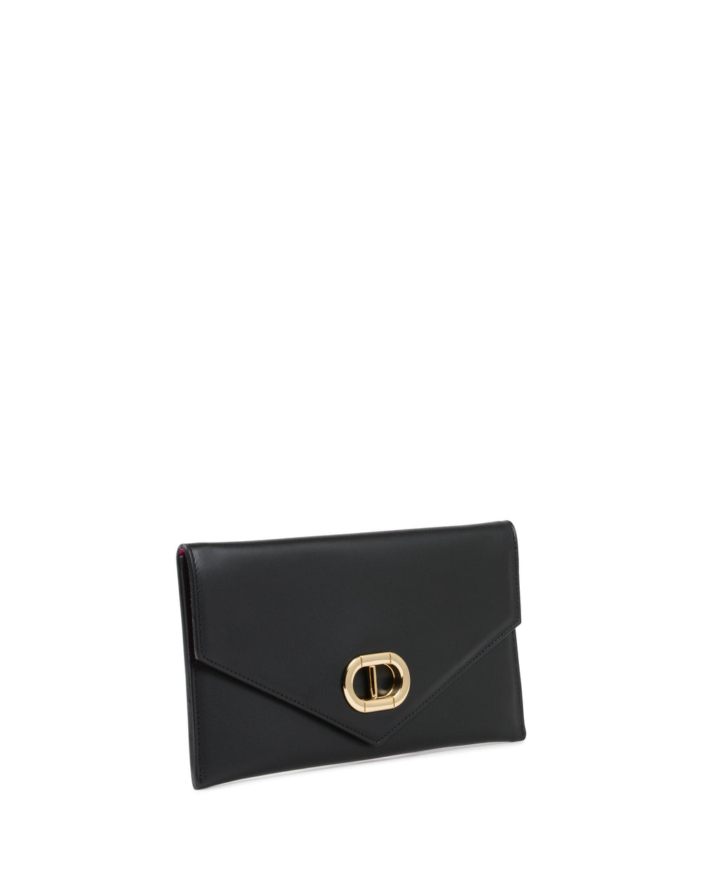 Clutch tipo sobre de piel color negro