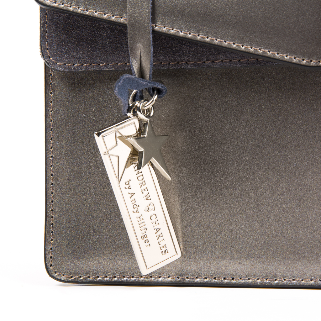 Andrew Charles Womens Handbag Silver RING