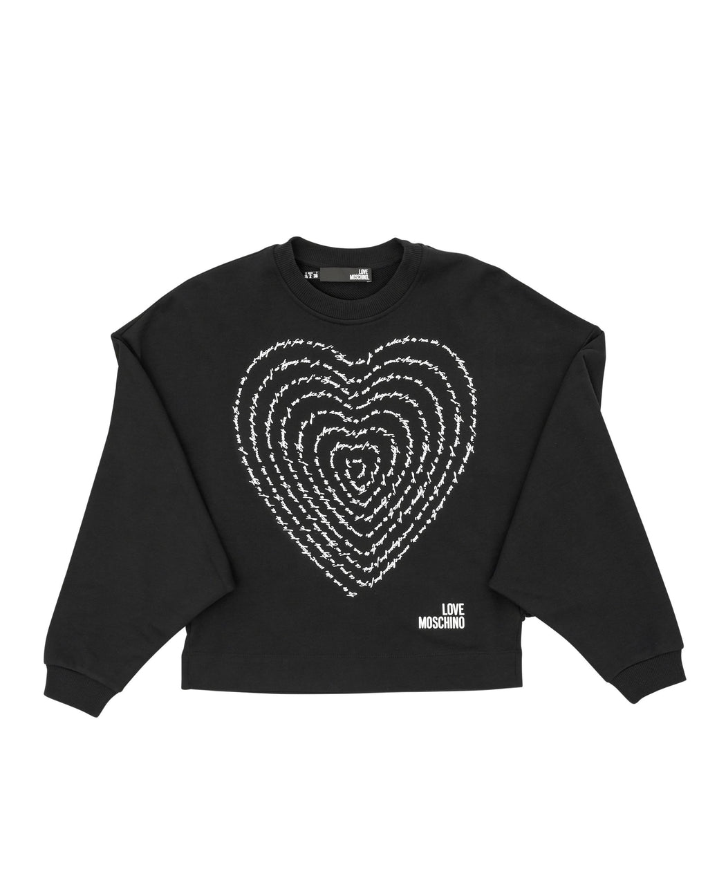 Sudadera Love Moschino para mujer W 6 431 02 M 4055 C74 NEGRO