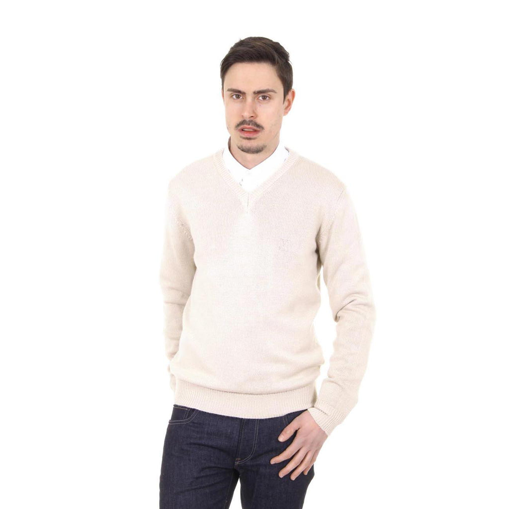 V 1969 Italia Jersey con cuello de pico para hombre 9803 SCOLLO V SABBIA