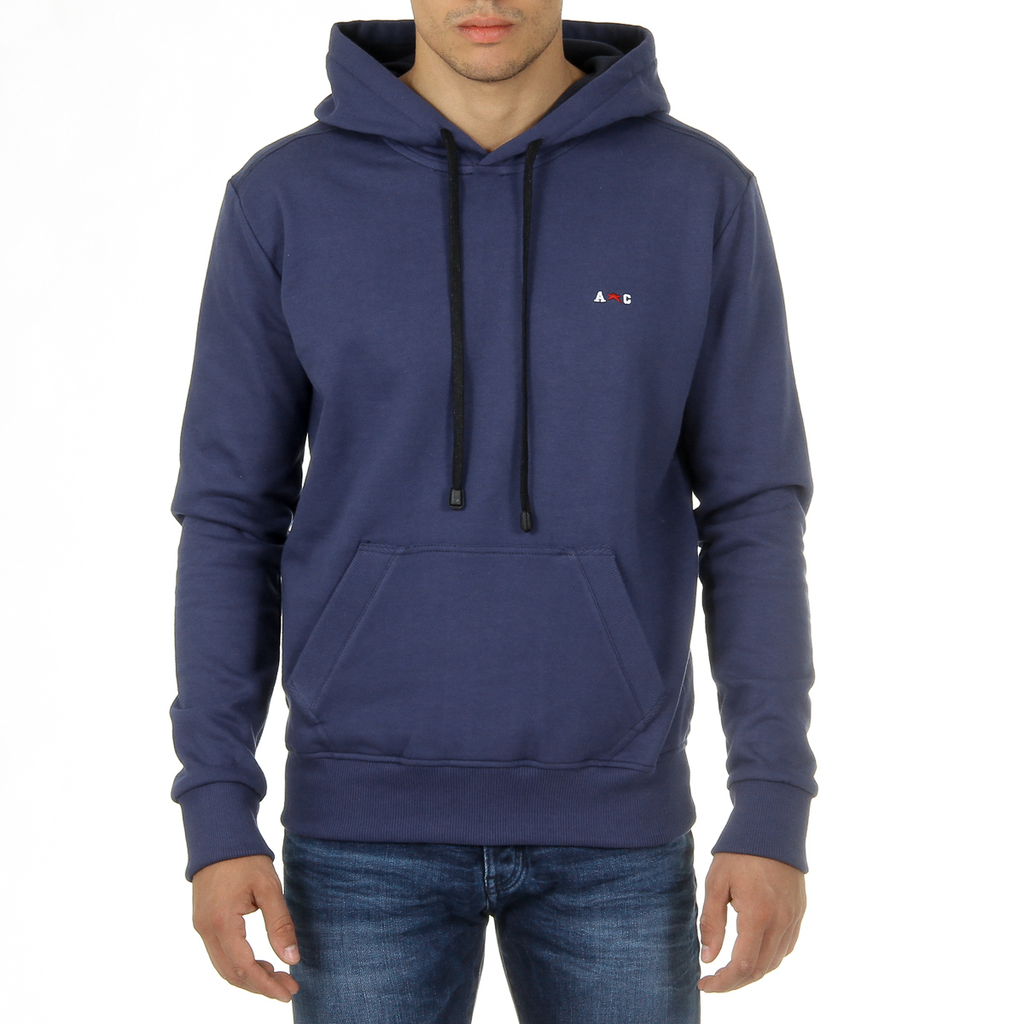 Sudadera con capucha Andrew Charles para hombre, manga larga, cuello redondo, azul FIFI