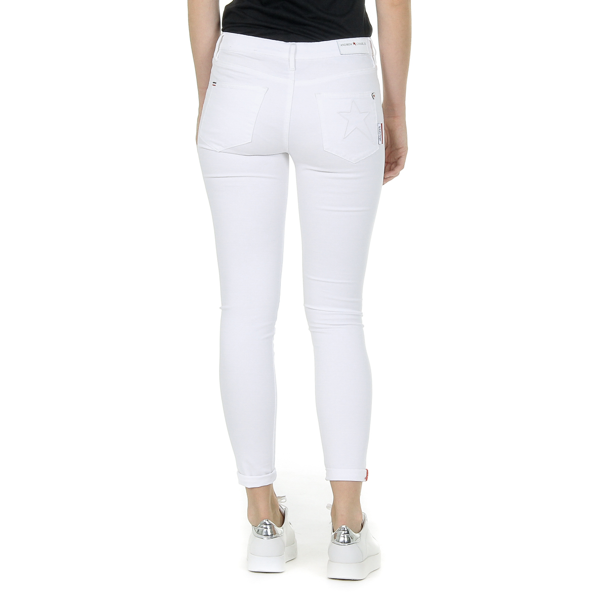 Pantalones Andrew Charles para mujer blancos CLAIRE