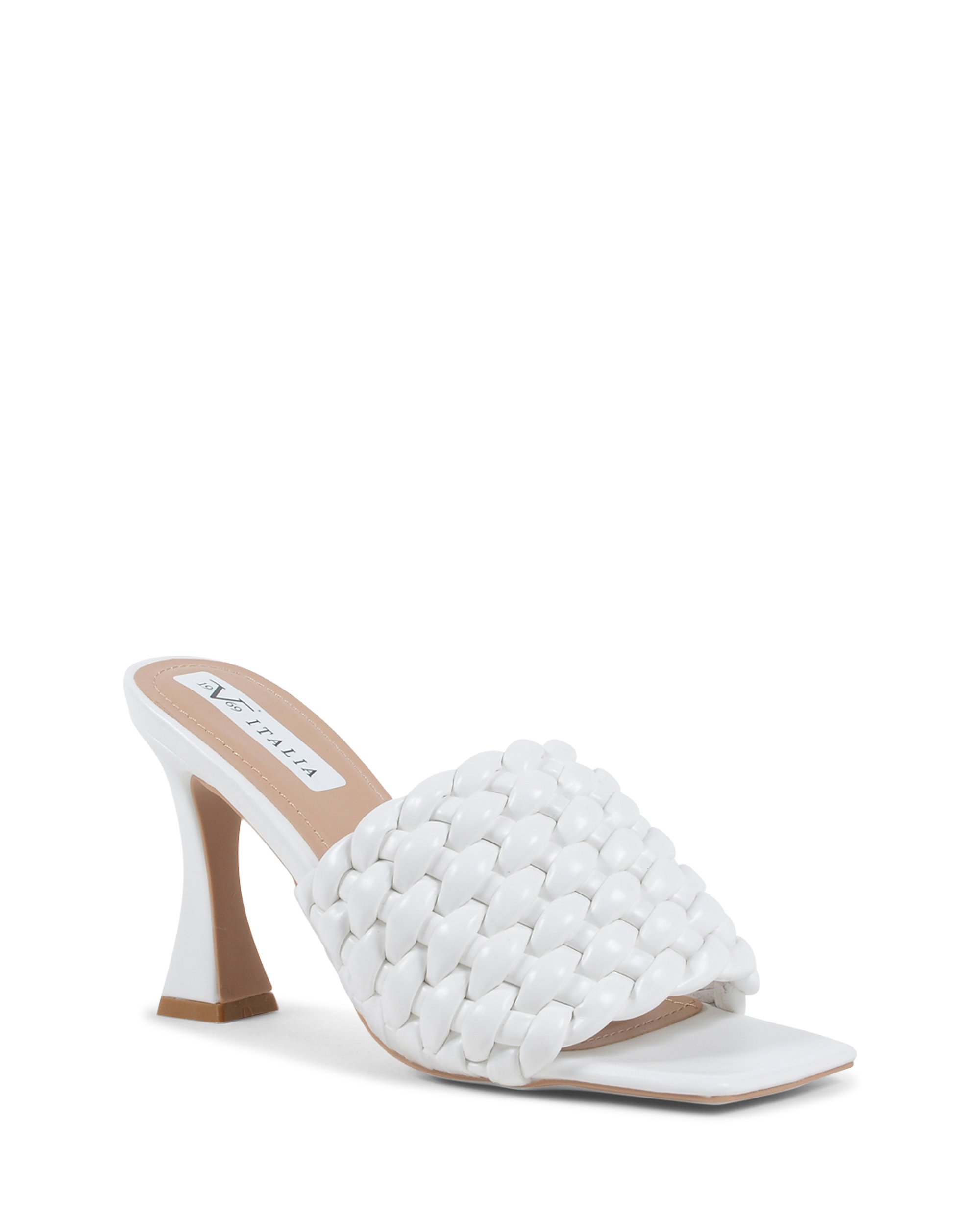 19V69 Italia Womens Mule Sandal White V8185 WHITE