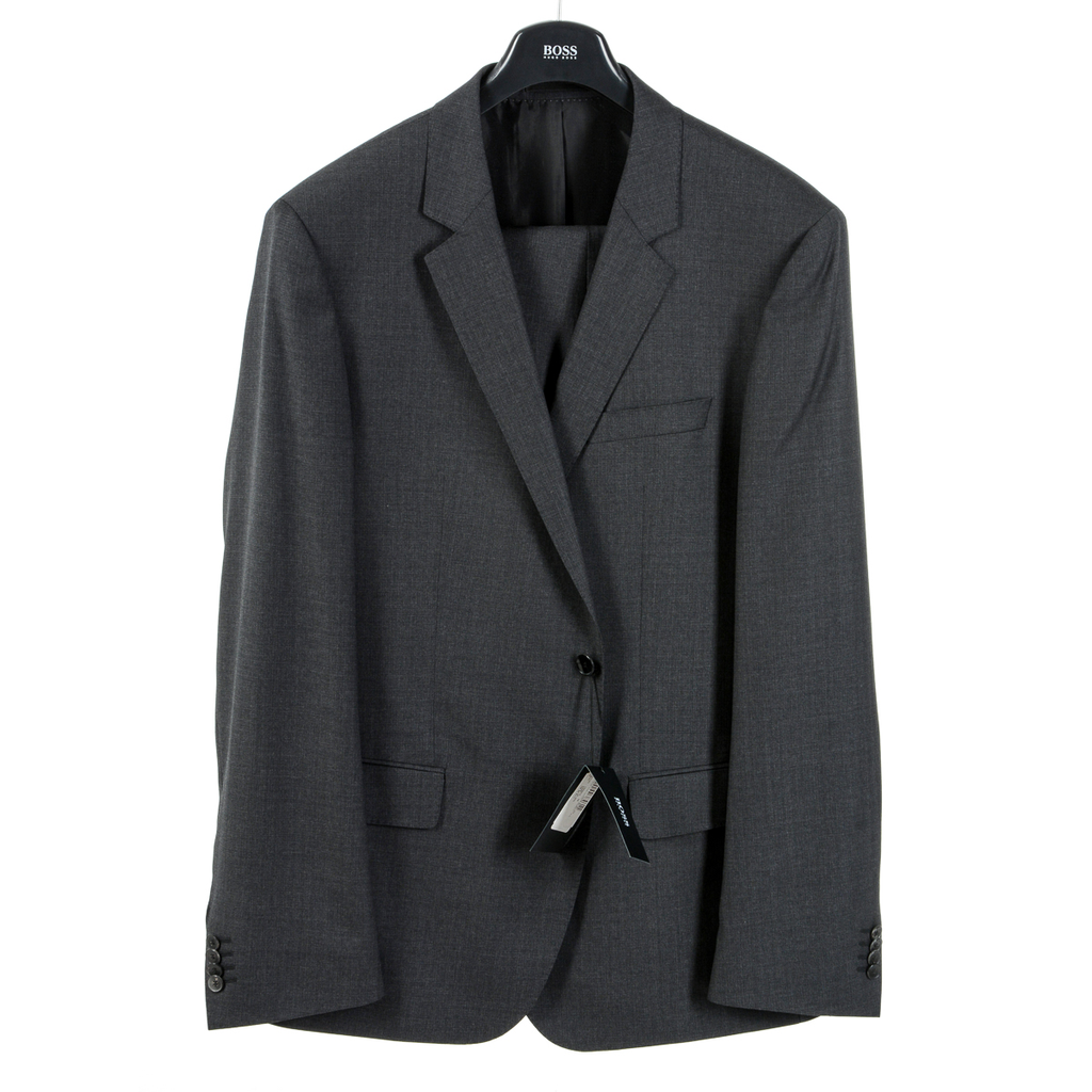 Traje Hugo Boss para hombre gris oscuro, ¡UNA GRAN GENIO!
