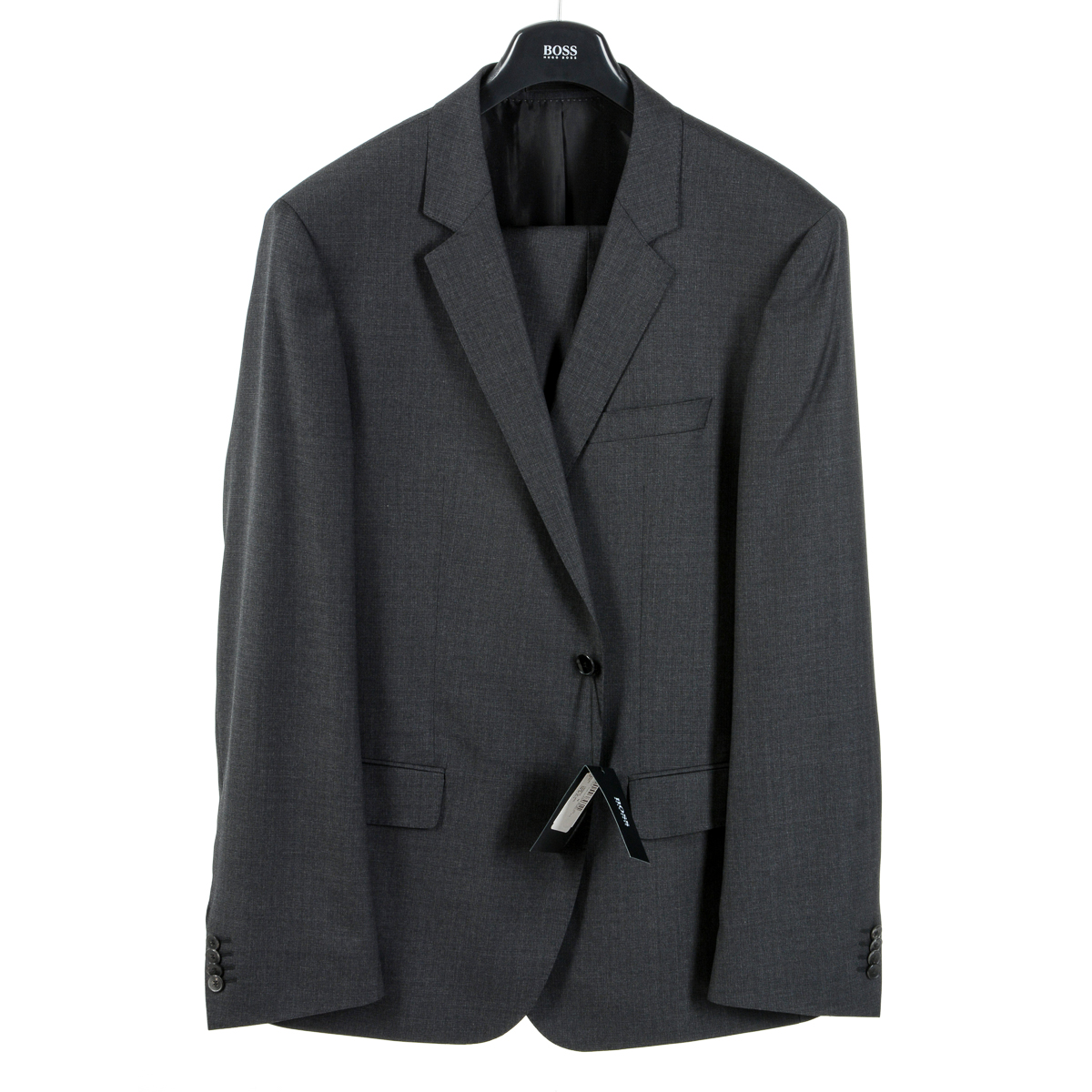 Traje Hugo Boss para hombre gris oscuro, ¡UNA GRAN GENIO!
