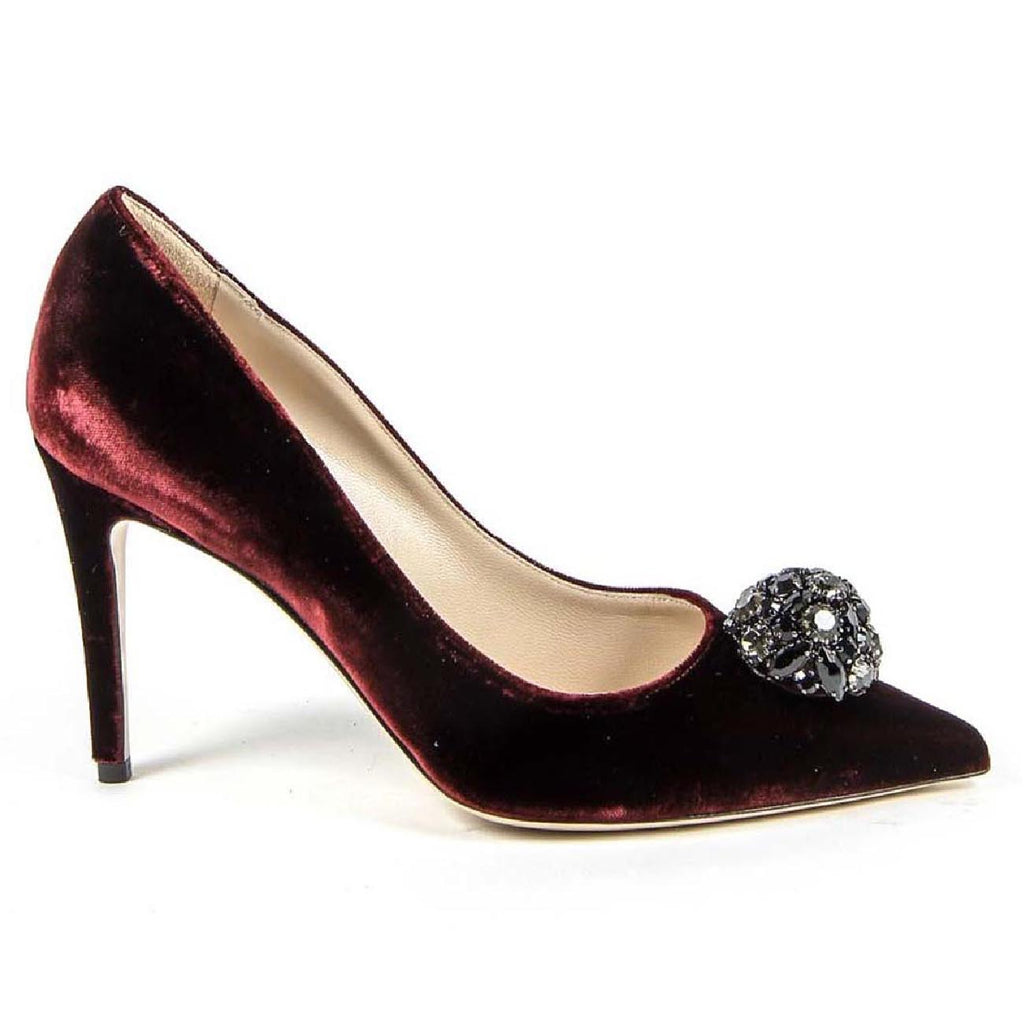 V 1969 Italia Zapatos de salón para mujer 3104104 VELLUTO BURDEOS