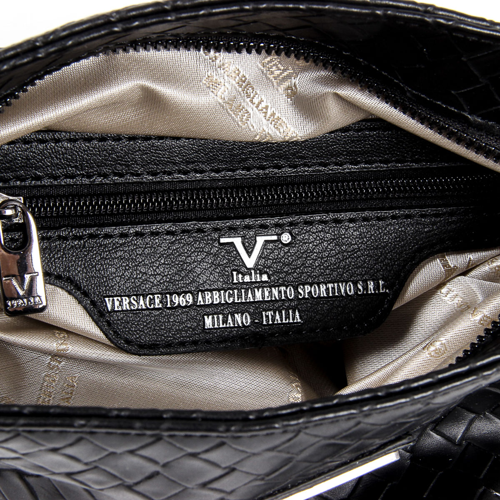 Bolso de hombro para hombre V 1969 Italia, color negro ROD