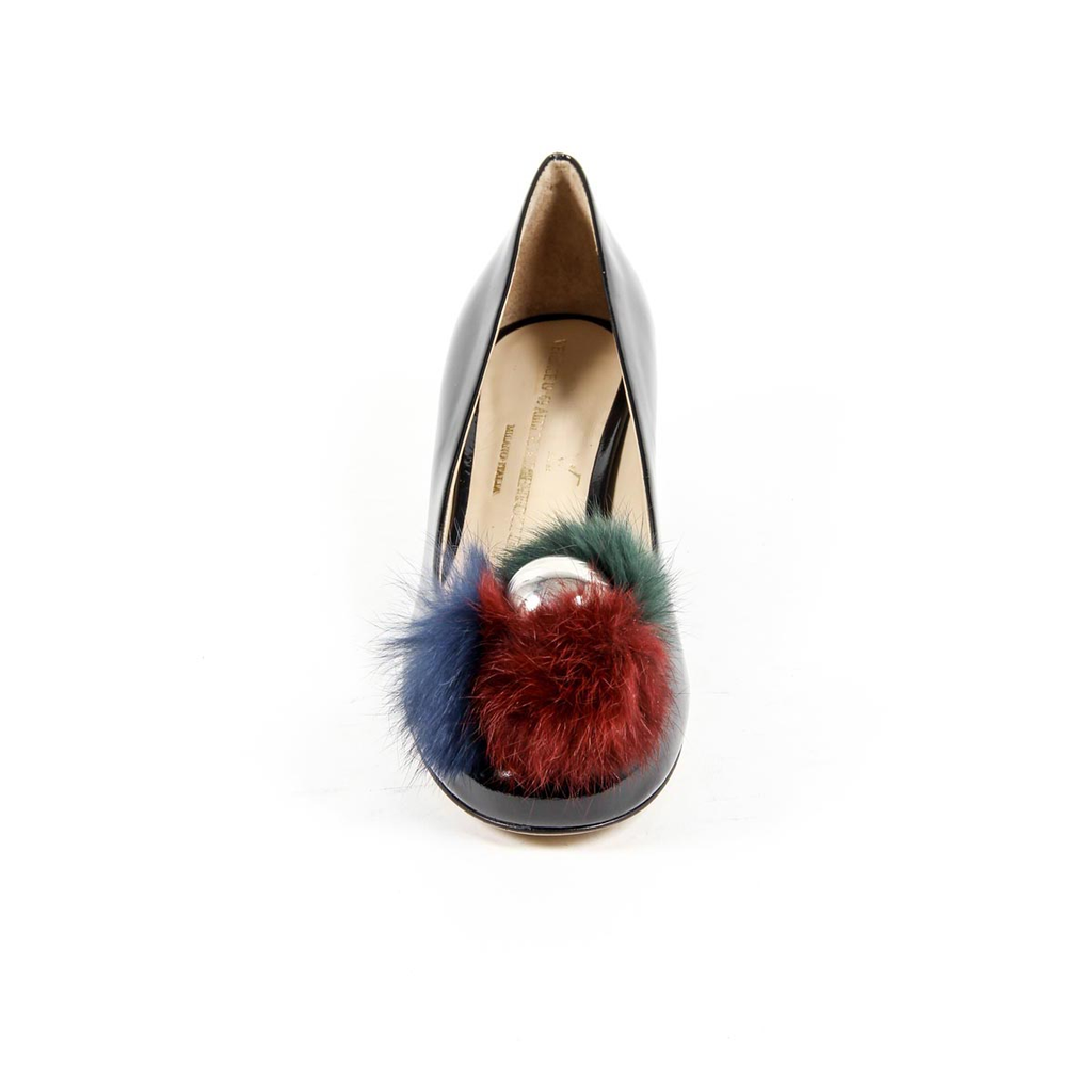 Zapatos de salón para mujer V 1969 Italia 312350 VER NERO-L. BORD-BLU-VERDE