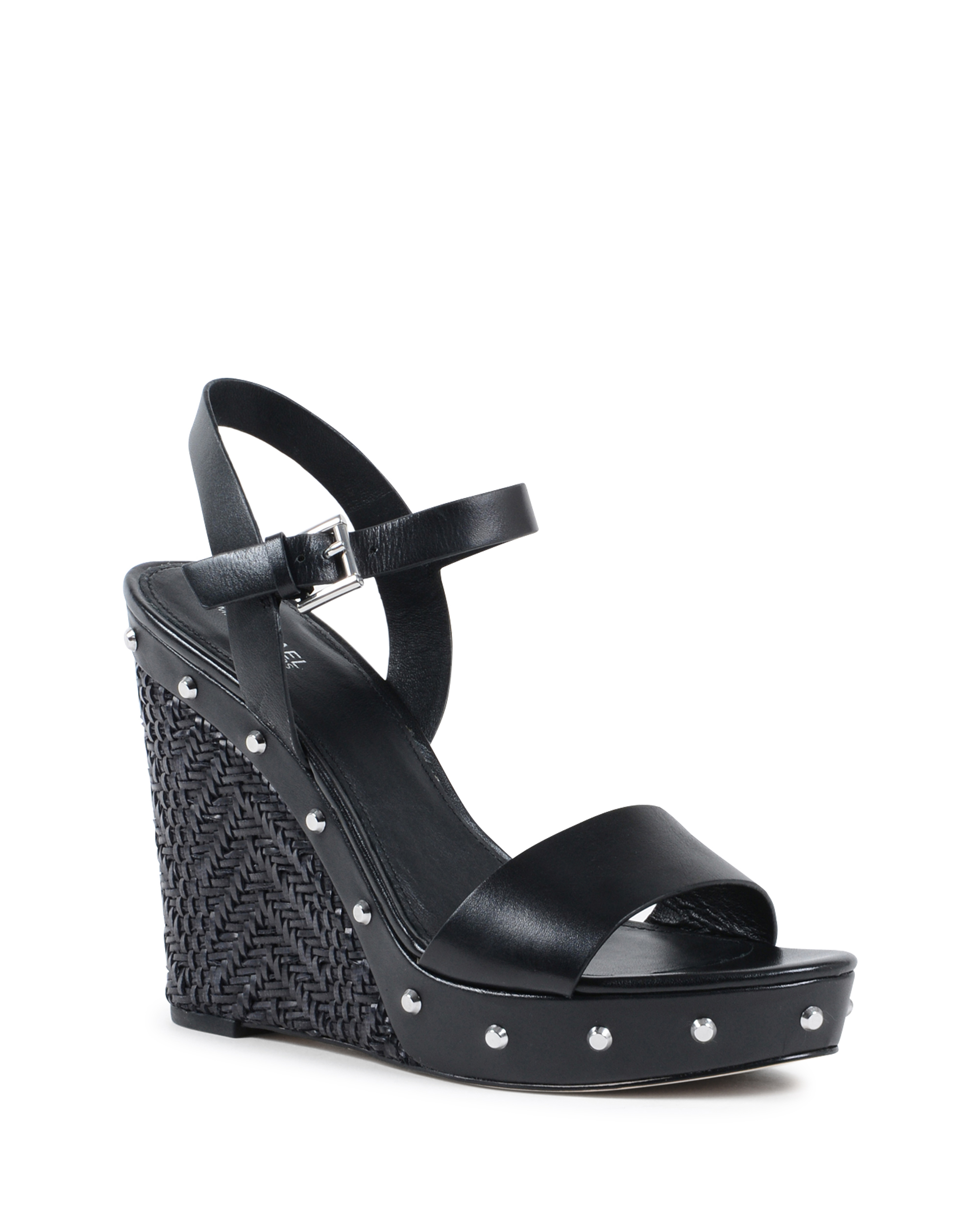 Sandalias de cuña para mujer Michael Kors negras ELLEN