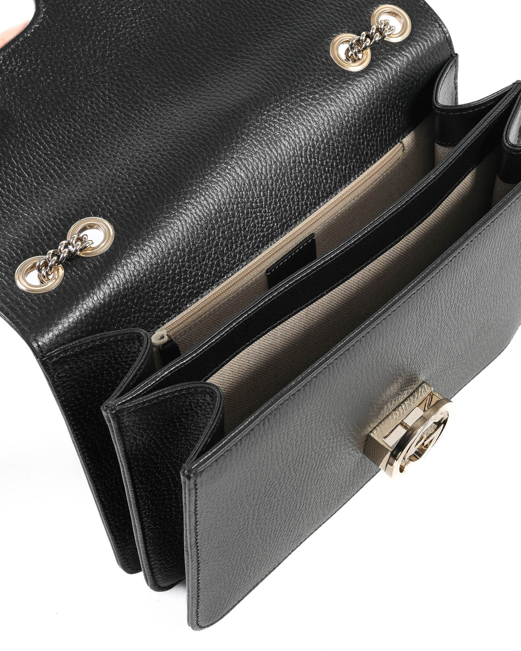 Gucci Interlocking Leather bag with chain 510303 CAO0G 1000