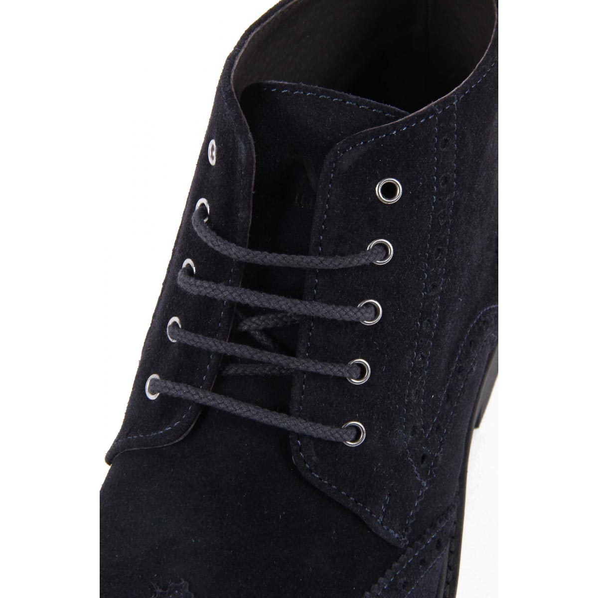 Botín para hombre V 1969 Italia V2660 CAMOSCIO NAVY