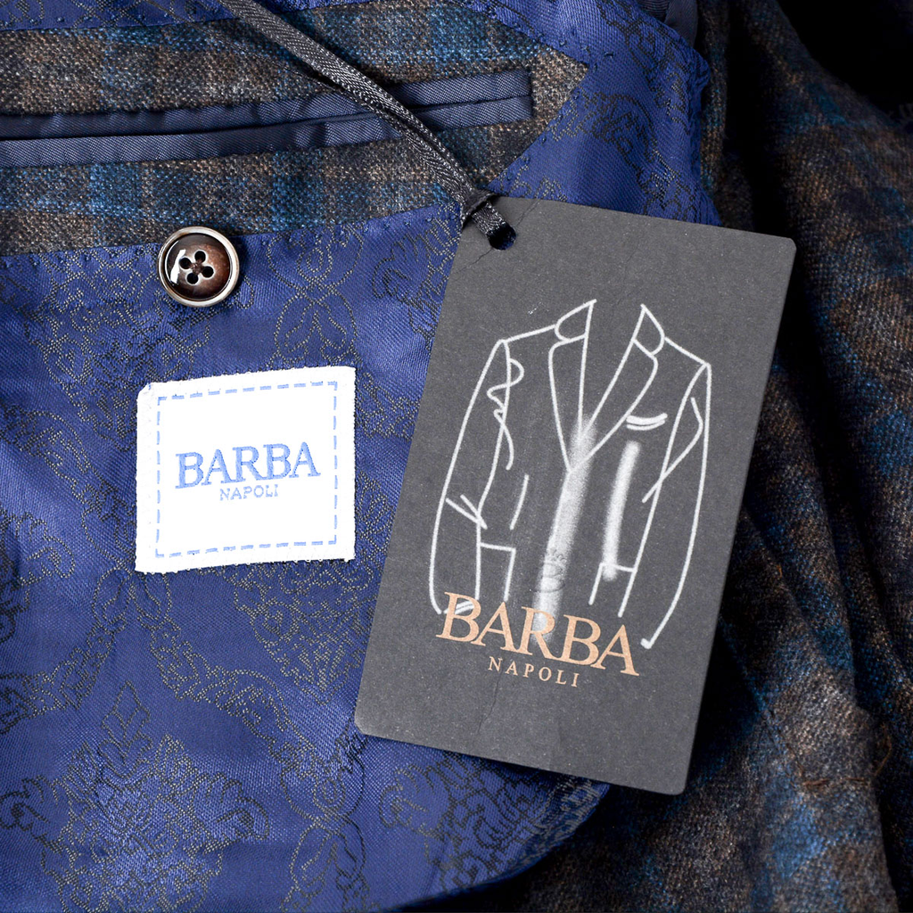 Chaqueta Barba Napoli para hombre de manga larga a cuadros