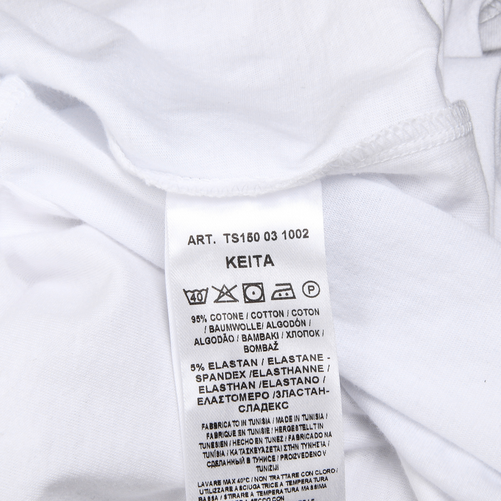 Camiseta Andrew Charles para hombre, manga corta, cuello redondo, blanca, KEITA