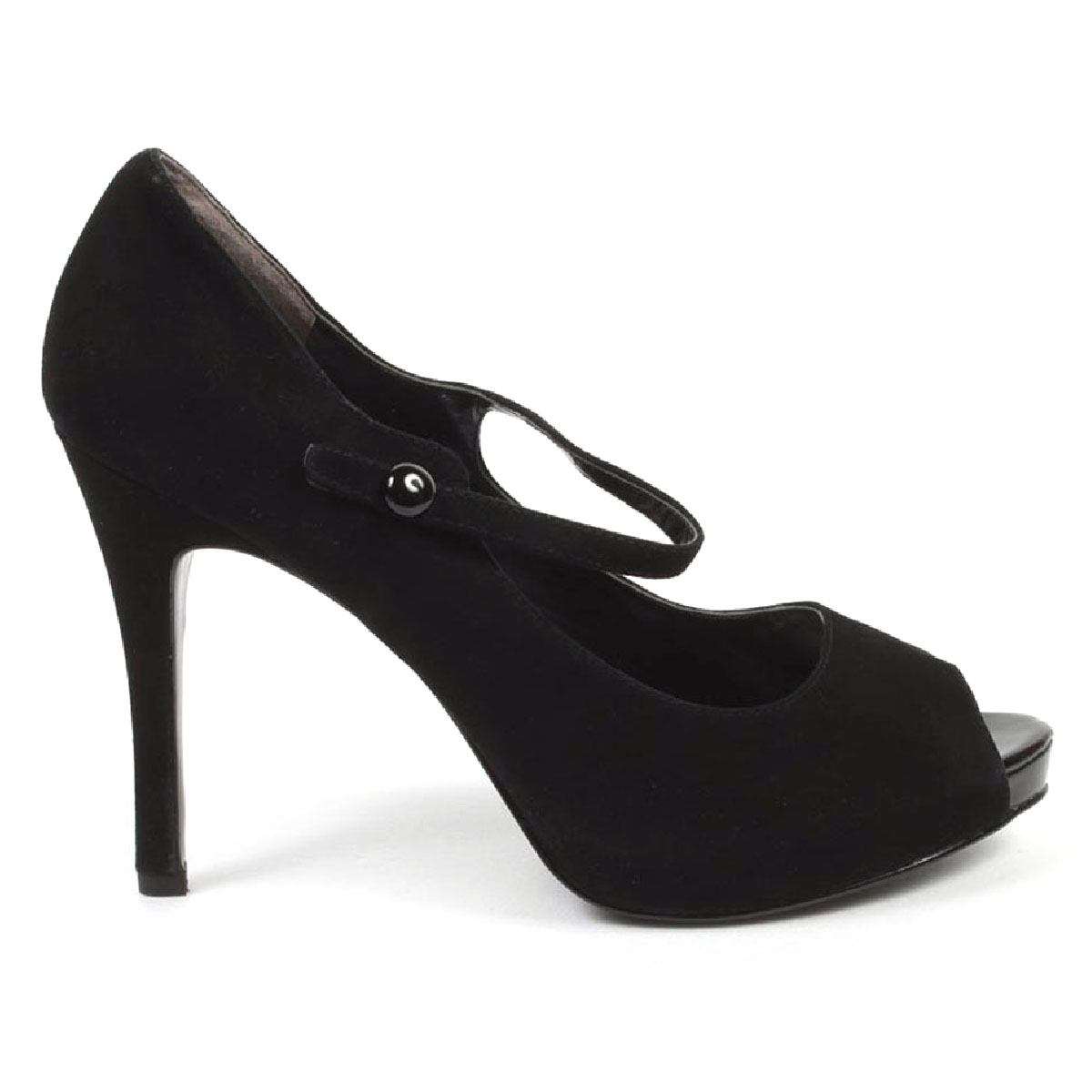Zapatos de salón Nine West para mujer con punta abierta NWLUMINOUS BLACK BLK